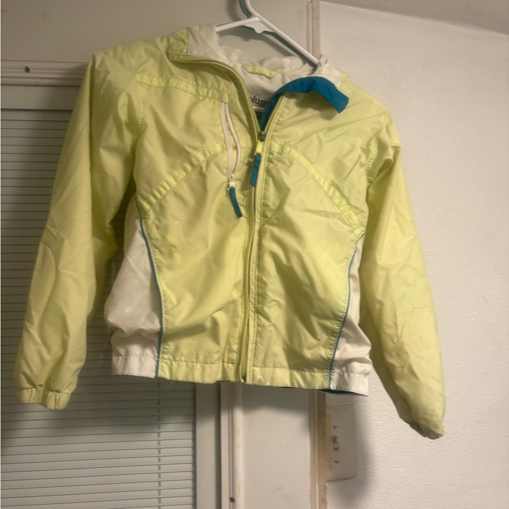 Columbia Yellow and White youth Jacket